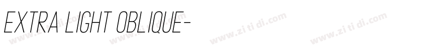 Extra Light Oblique字体转换